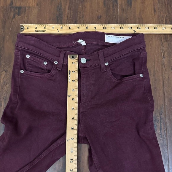 RAG & BONE Mid Rise Skinny Jeans in Port Red - Picture 10 of 12